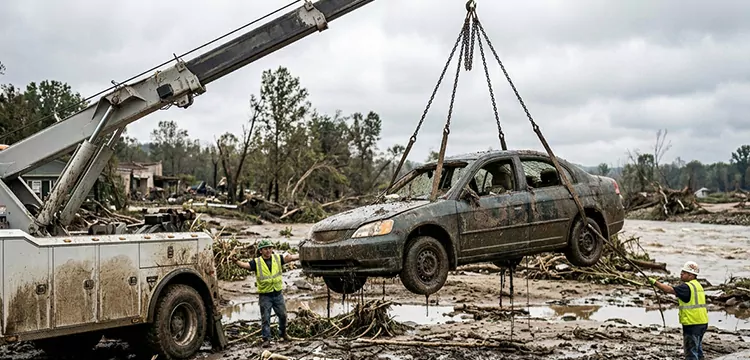 Flood Damaged Car Removal for Cash in Fort Worth